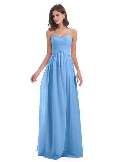 Sunny Floor Length Sweetheart Chiffon Bridesmaid Dresses