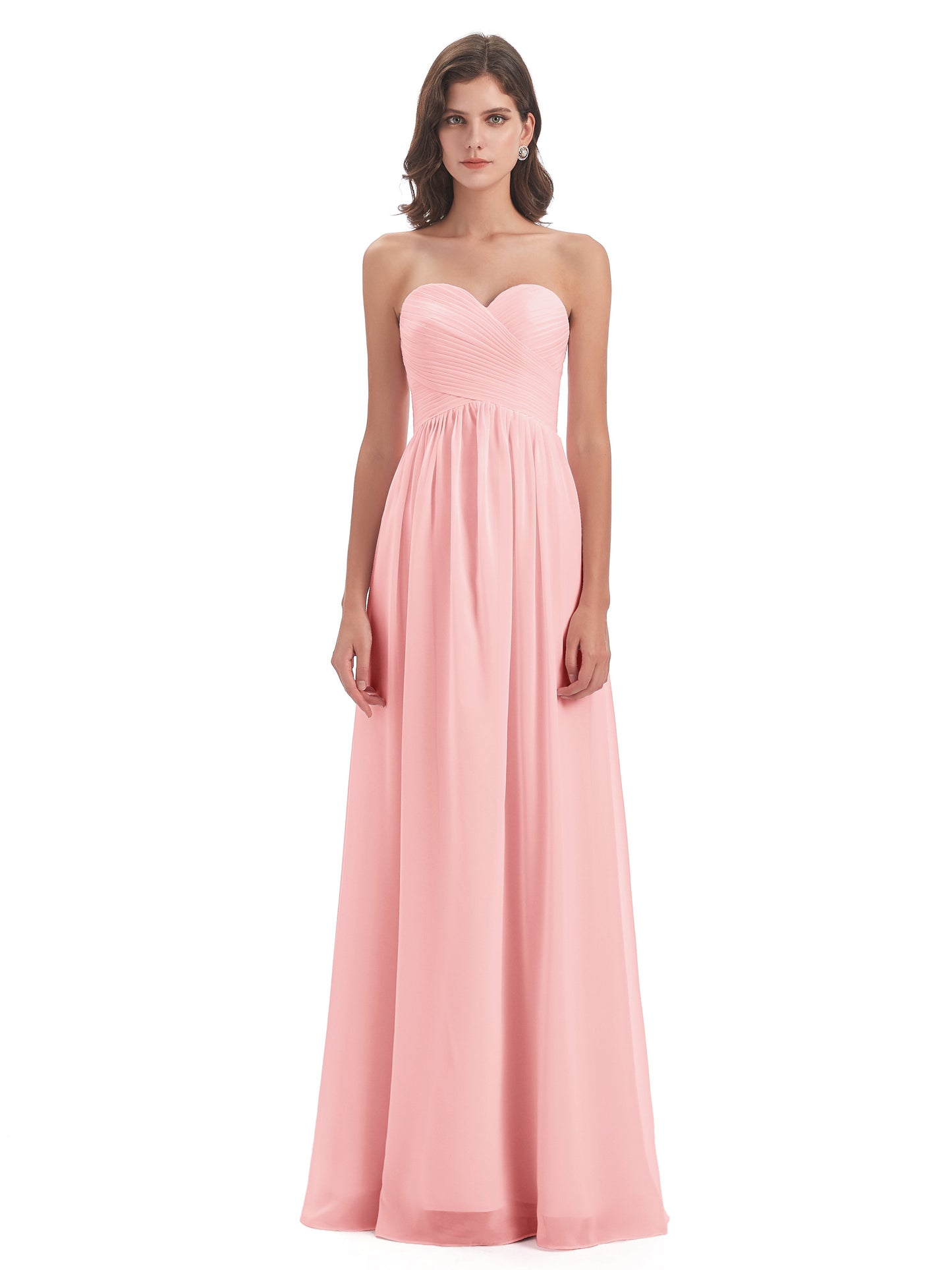 Sunny Floor Length Sweetheart Chiffon Bridesmaid Dresses