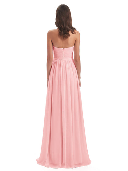 Sunny Floor Length Sweetheart Chiffon Bridesmaid Dresses
