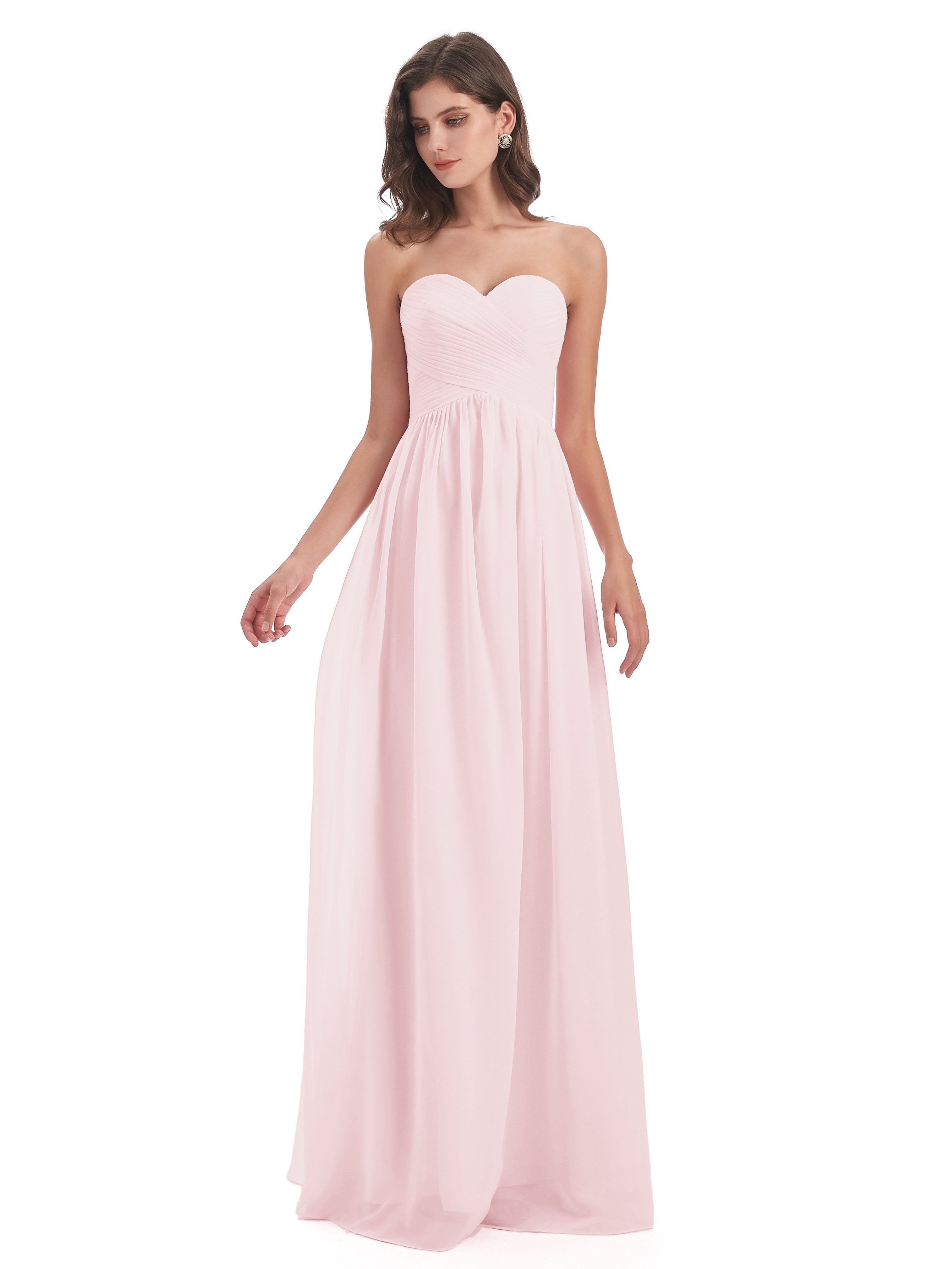 Sunny Floor Length Sweetheart Chiffon Bridesmaid Dresses