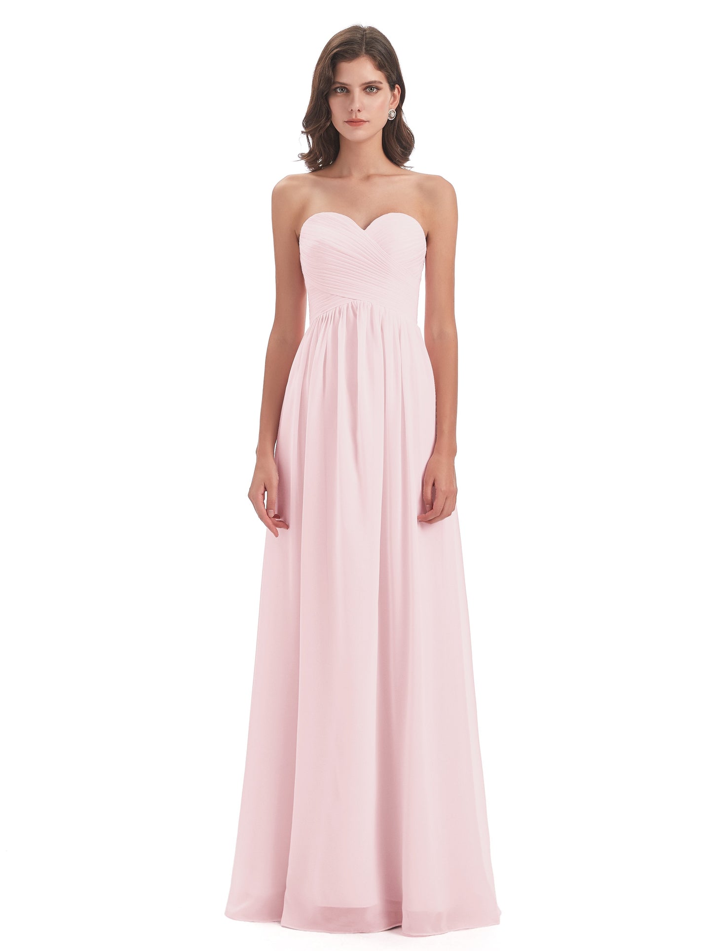 Sunny Floor Length Sweetheart Chiffon Bridesmaid Dresses
