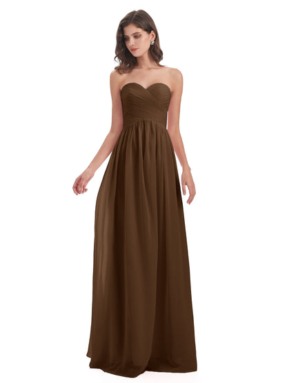 Sunny Floor Length Sweetheart Chiffon Bridesmaid Dresses