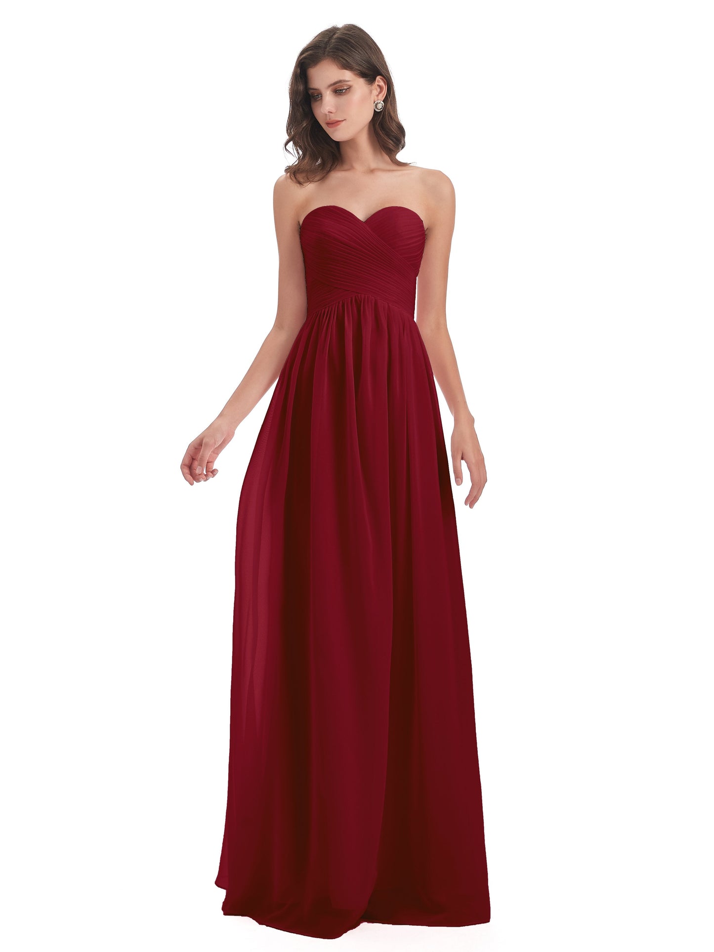 Sunny Floor Length Sweetheart Chiffon Bridesmaid Dresses