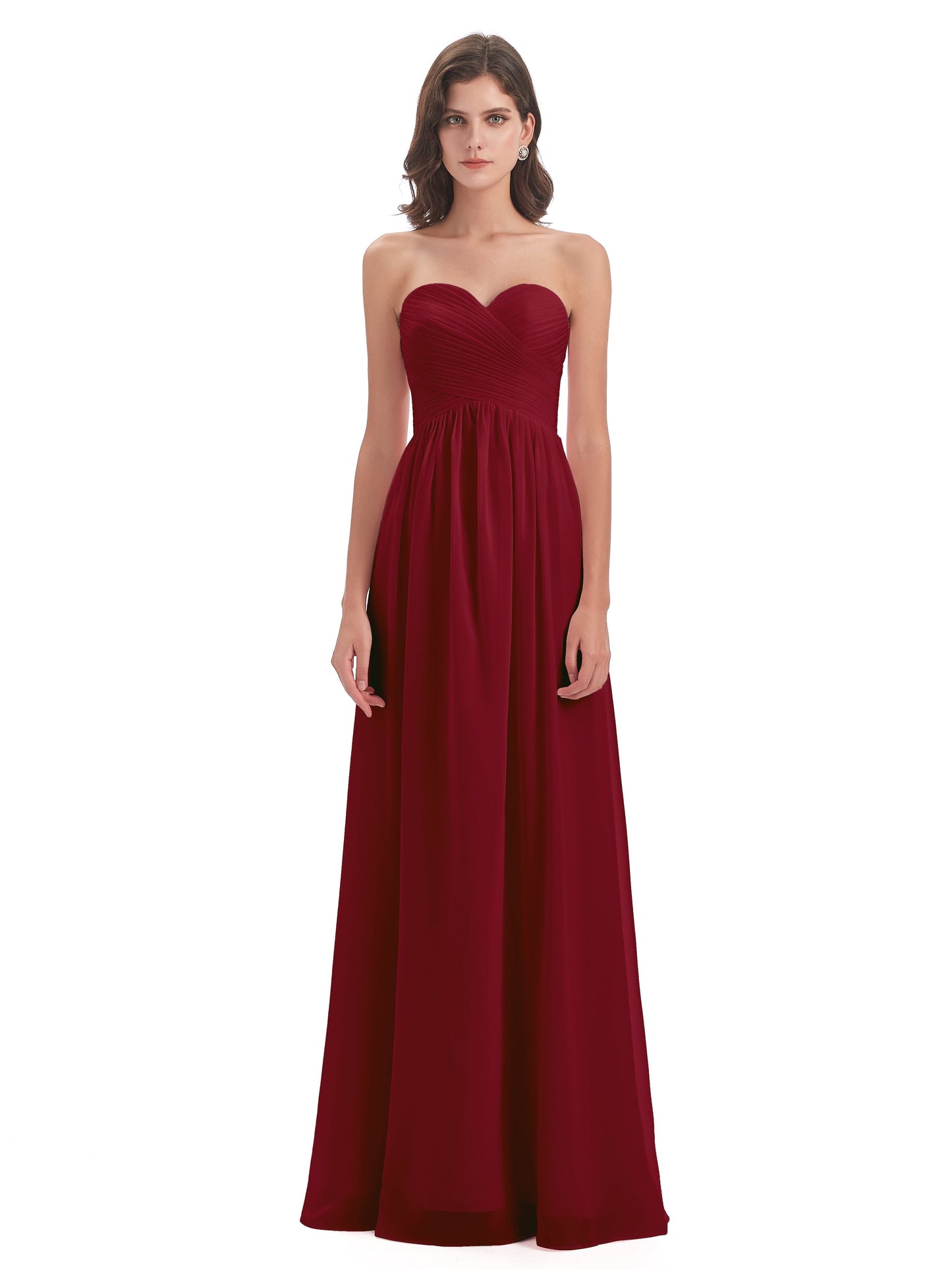Sunny Floor Length Sweetheart Chiffon Bridesmaid Dresses