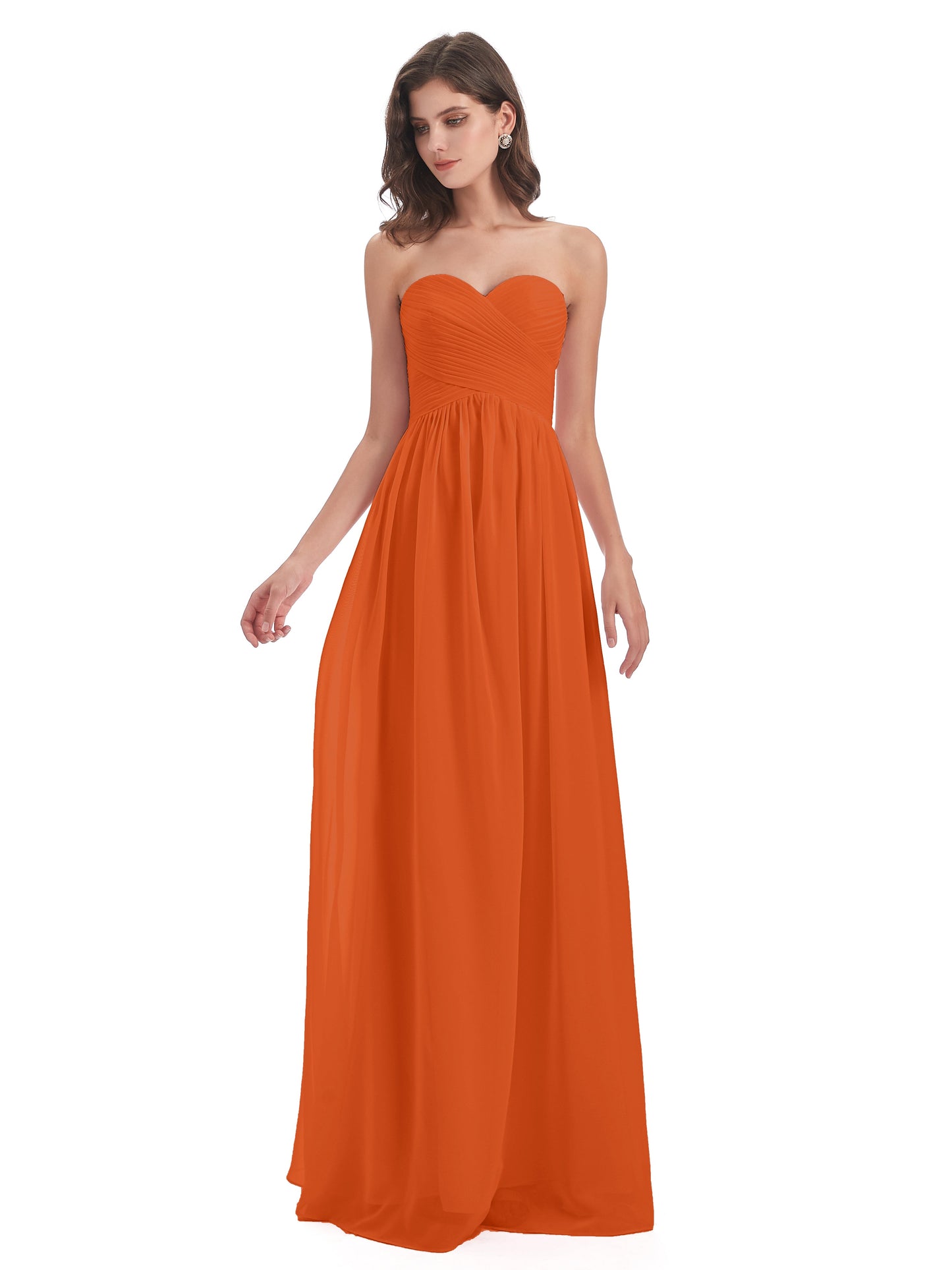 Sunny Floor Length Sweetheart Chiffon Bridesmaid Dresses