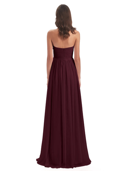 Sunny Floor Length Sweetheart Chiffon Bridesmaid Dresses