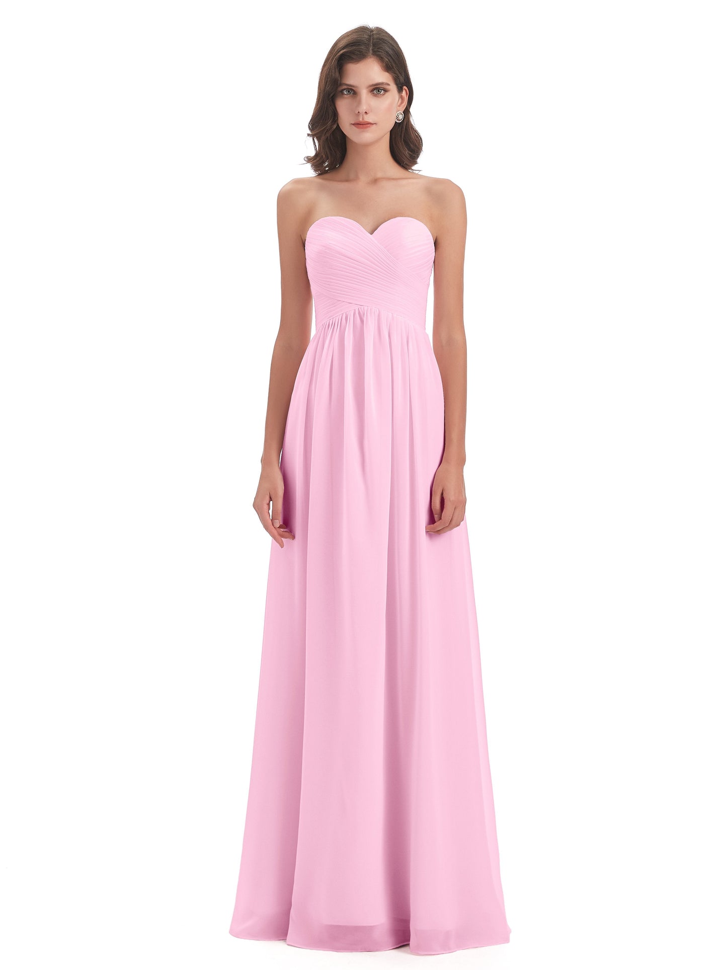 Sunny Floor Length Sweetheart Chiffon Bridesmaid Dresses
