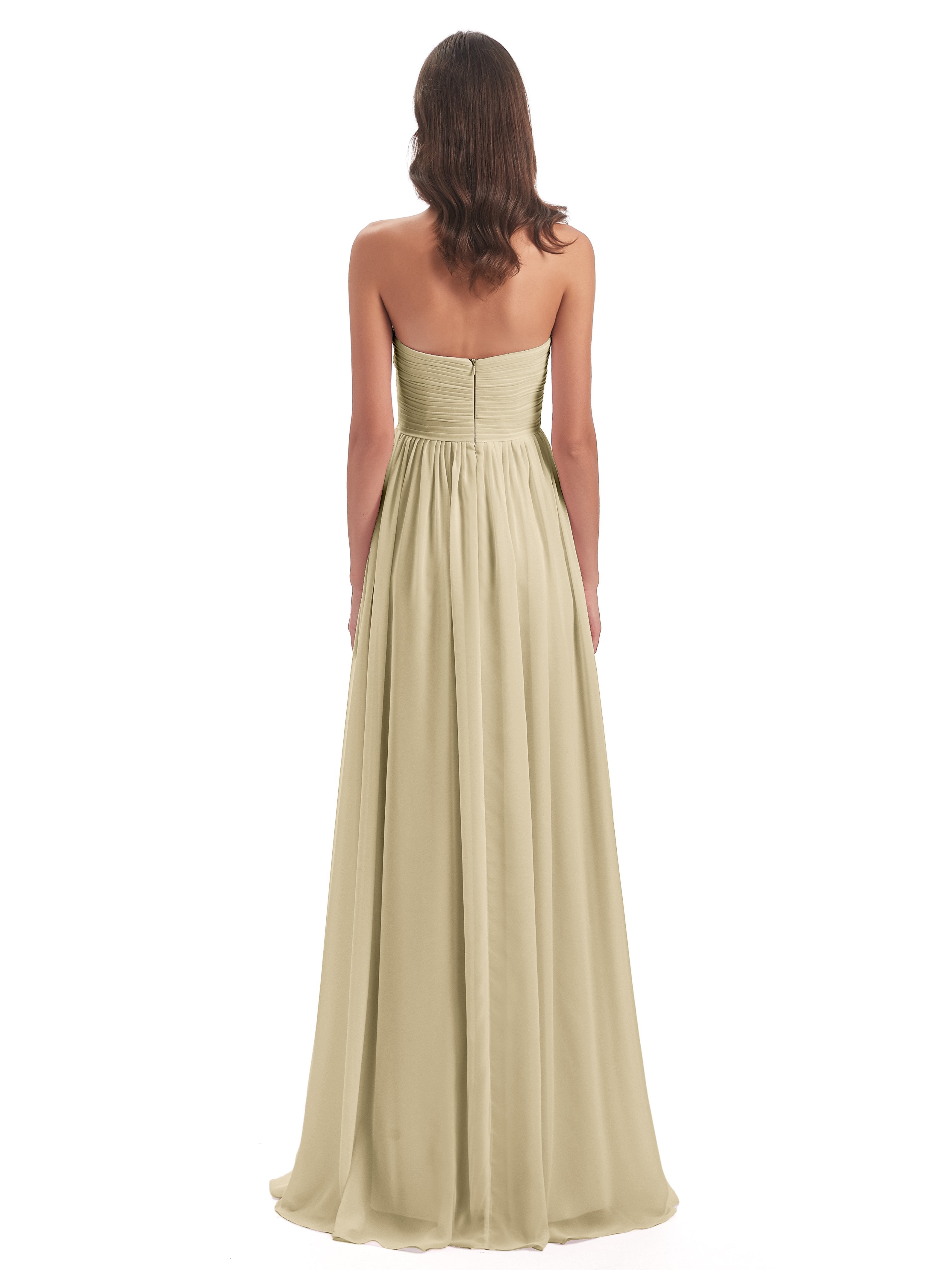 Sunny Floor Length Sweetheart Chiffon Bridesmaid Dresses