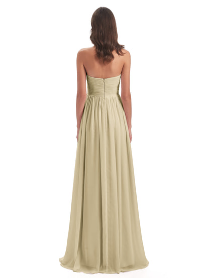 Sunny Floor Length Sweetheart Chiffon Bridesmaid Dresses
