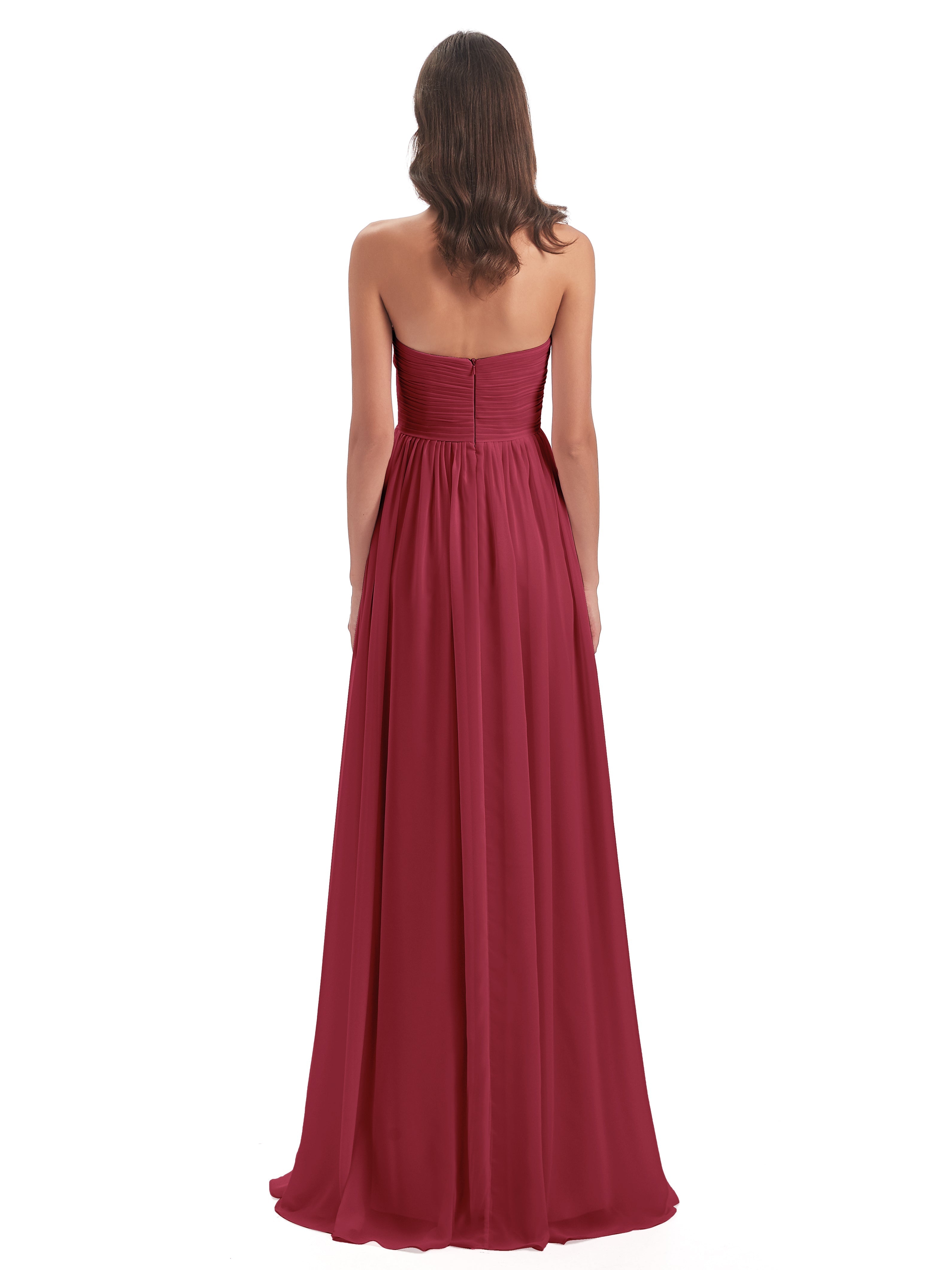 Sunny Floor Length Sweetheart Chiffon Bridesmaid Dresses