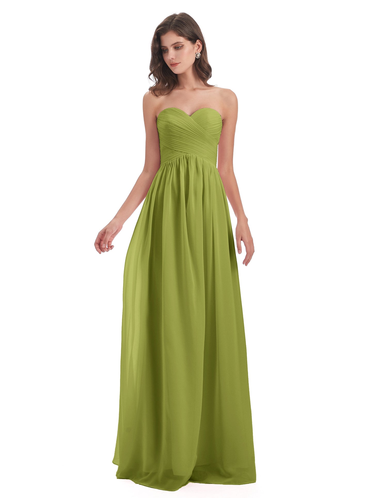 Sunny Floor Length Sweetheart Chiffon Bridesmaid Dresses