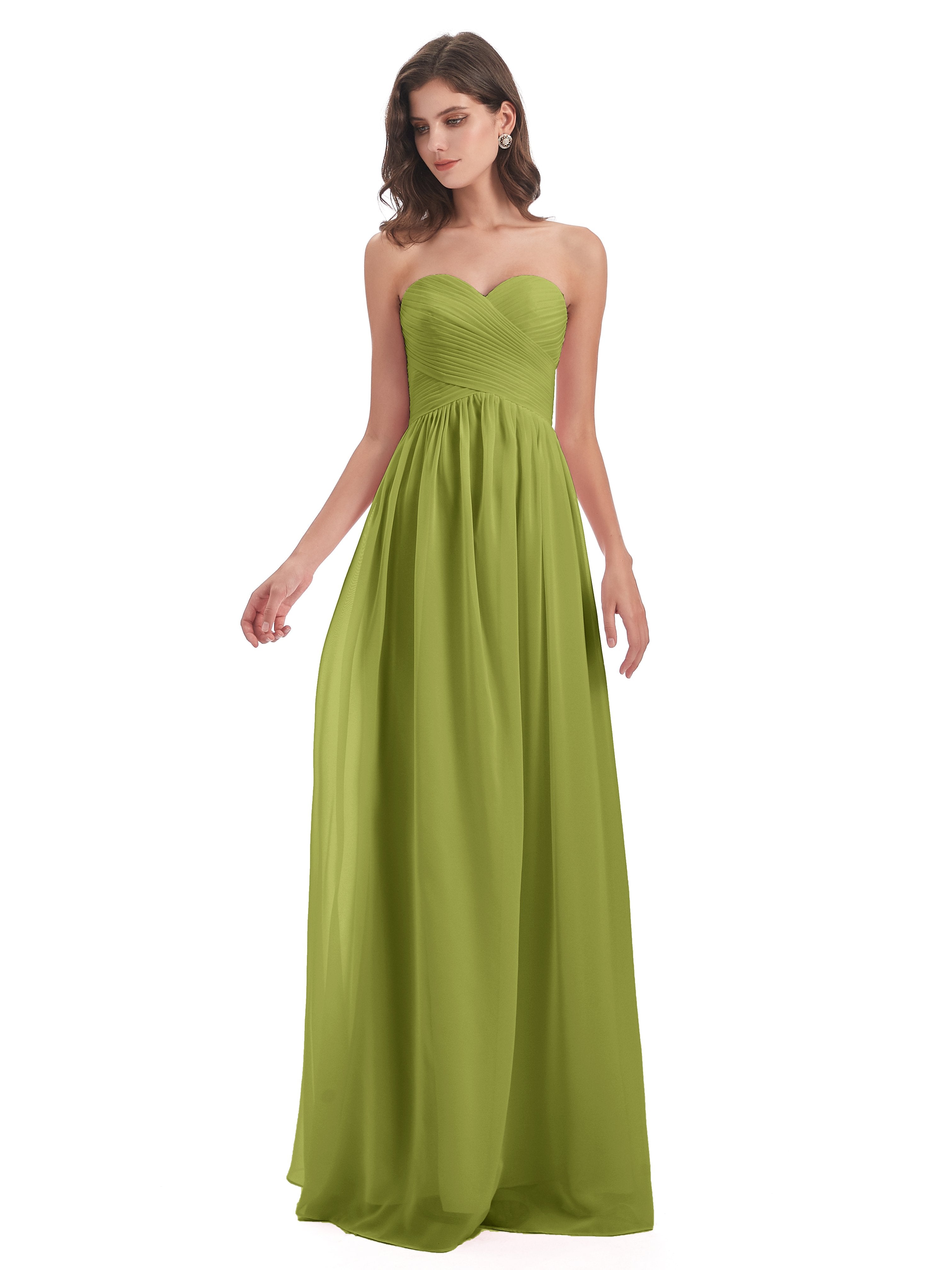 Sunny Floor Length Sweetheart Chiffon Bridesmaid Dresses