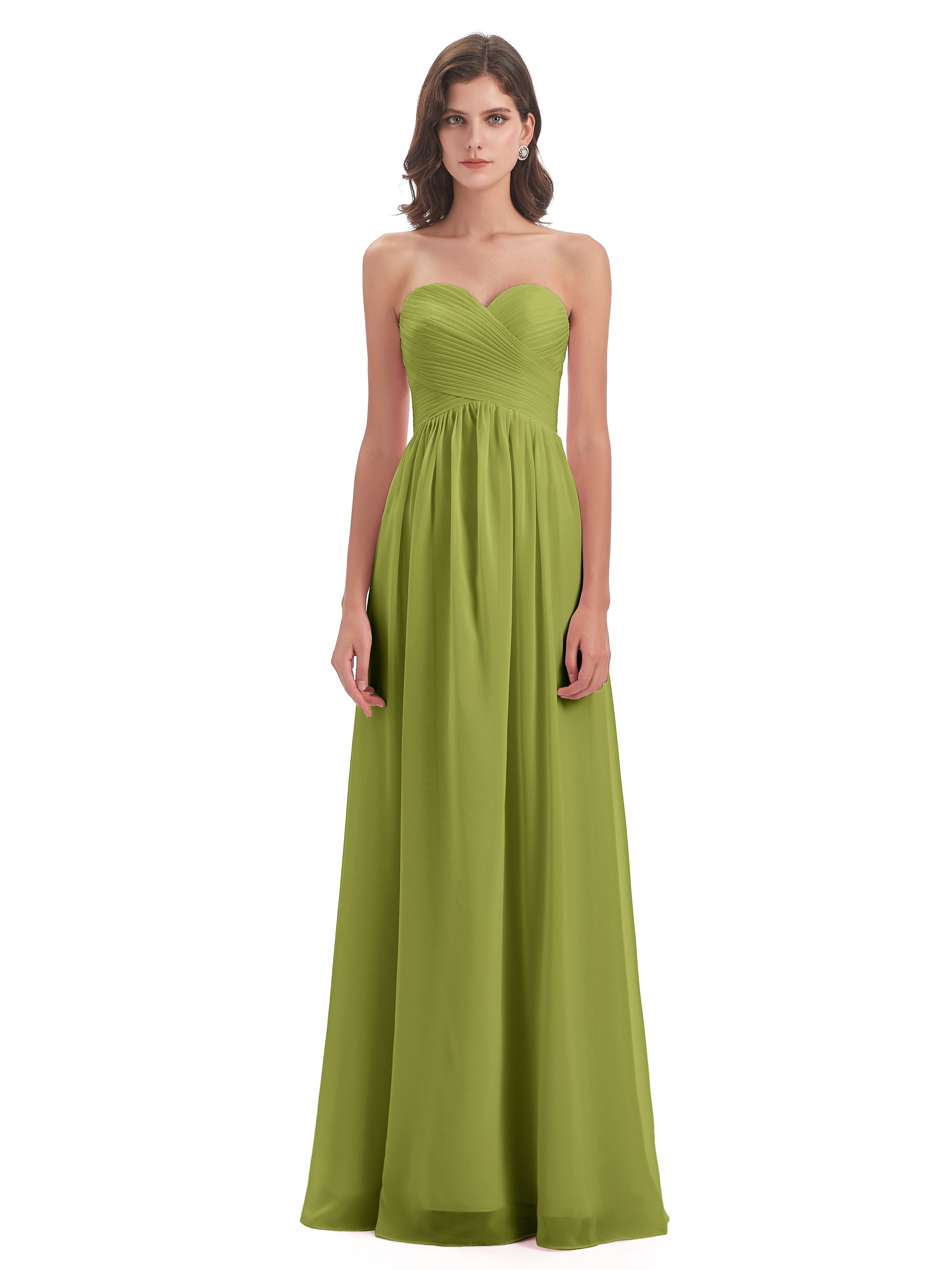 Sunny Floor Length Sweetheart Chiffon Bridesmaid Dresses