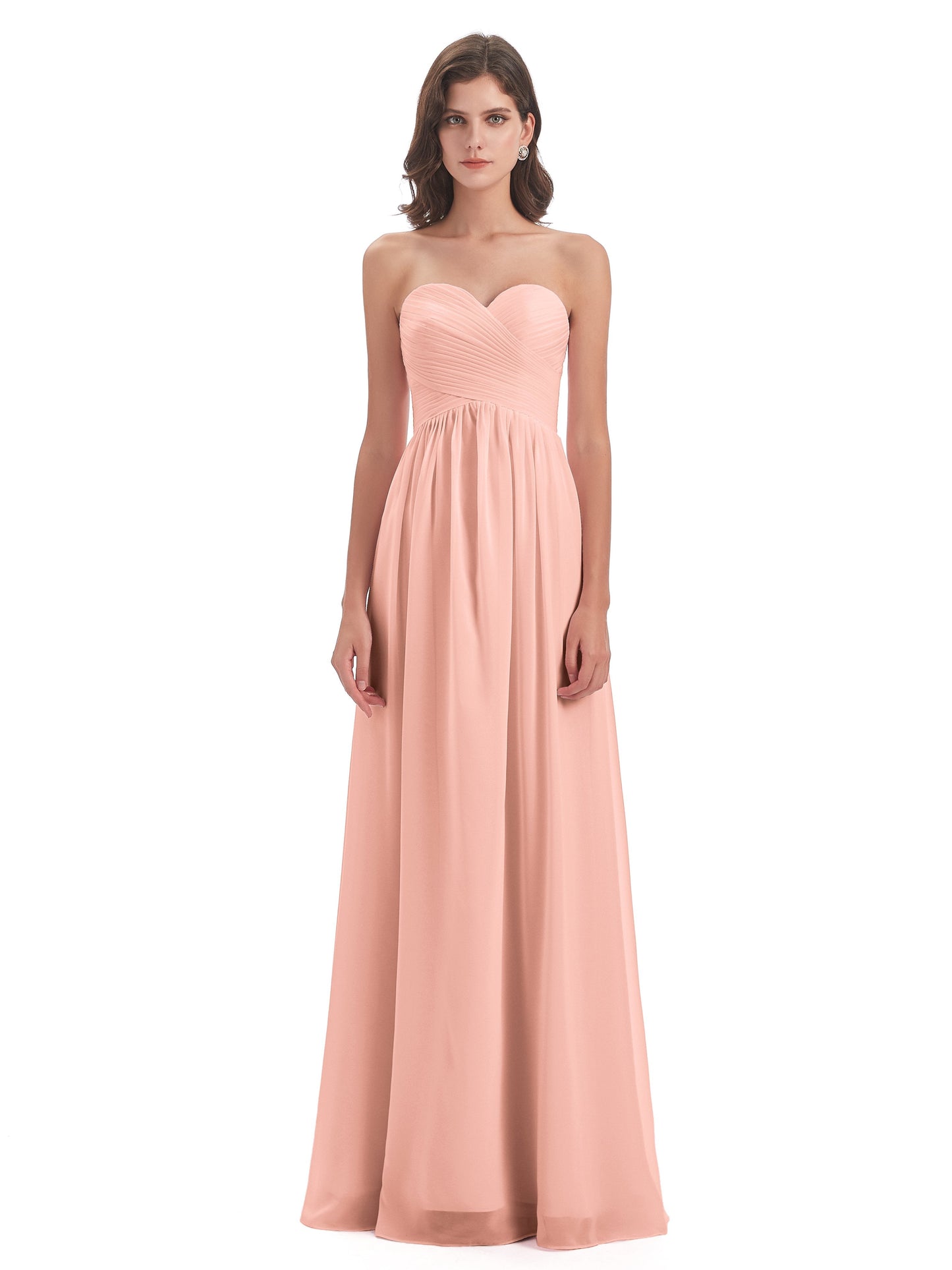 Sunny Floor Length Sweetheart Chiffon Bridesmaid Dresses