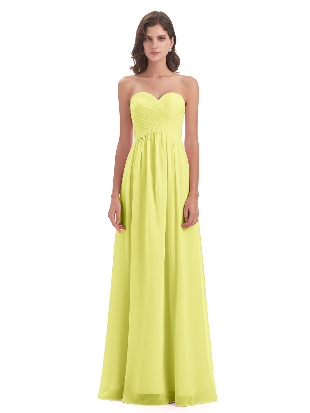 Sunny Floor Length Sweetheart Chiffon Bridesmaid Dresses