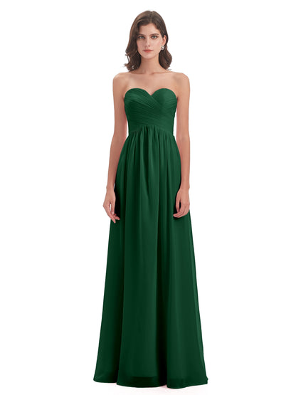 Sunny Floor Length Sweetheart Chiffon Bridesmaid Dresses