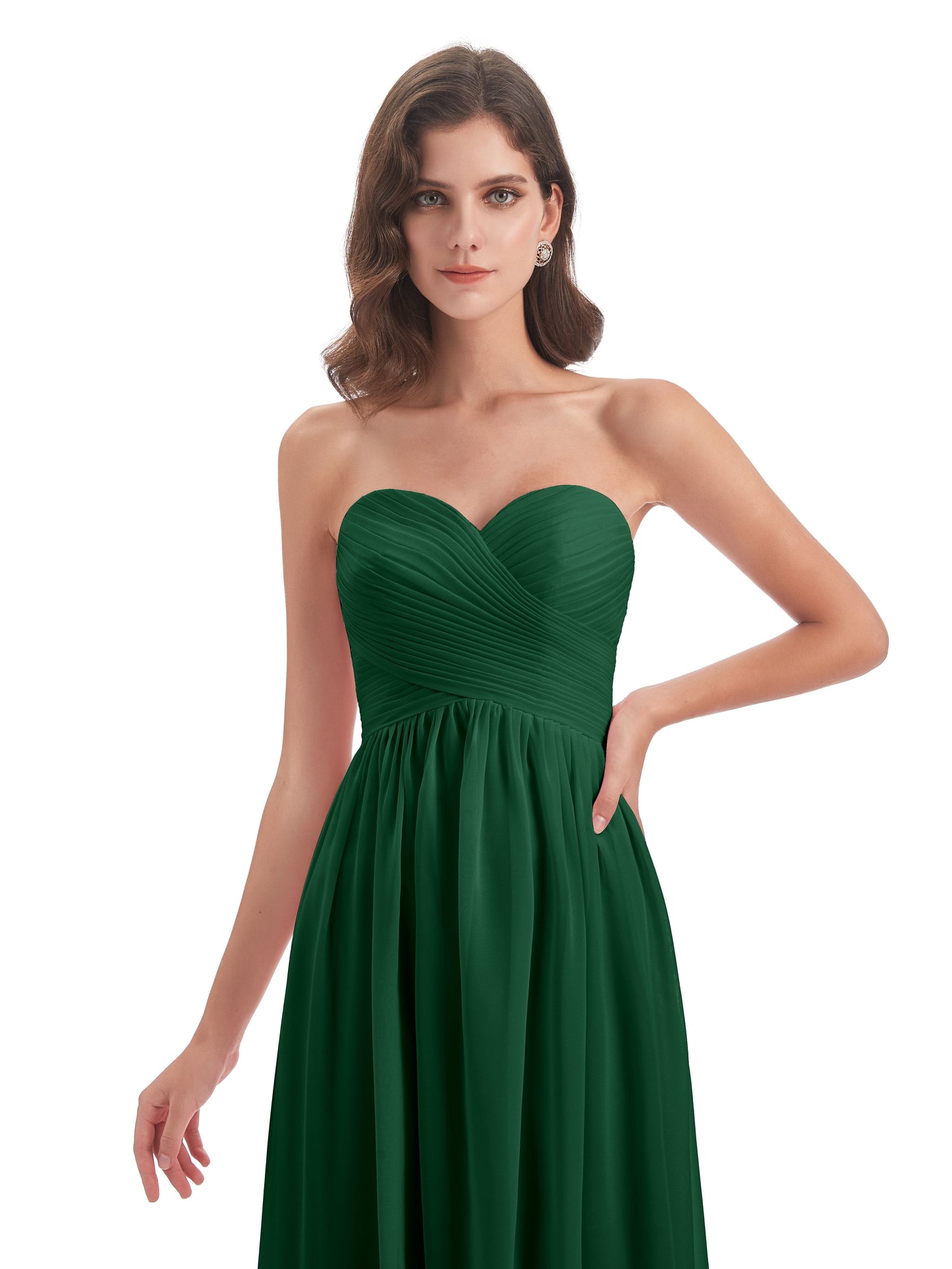 Sunny Floor Length Sweetheart Chiffon Bridesmaid Dresses