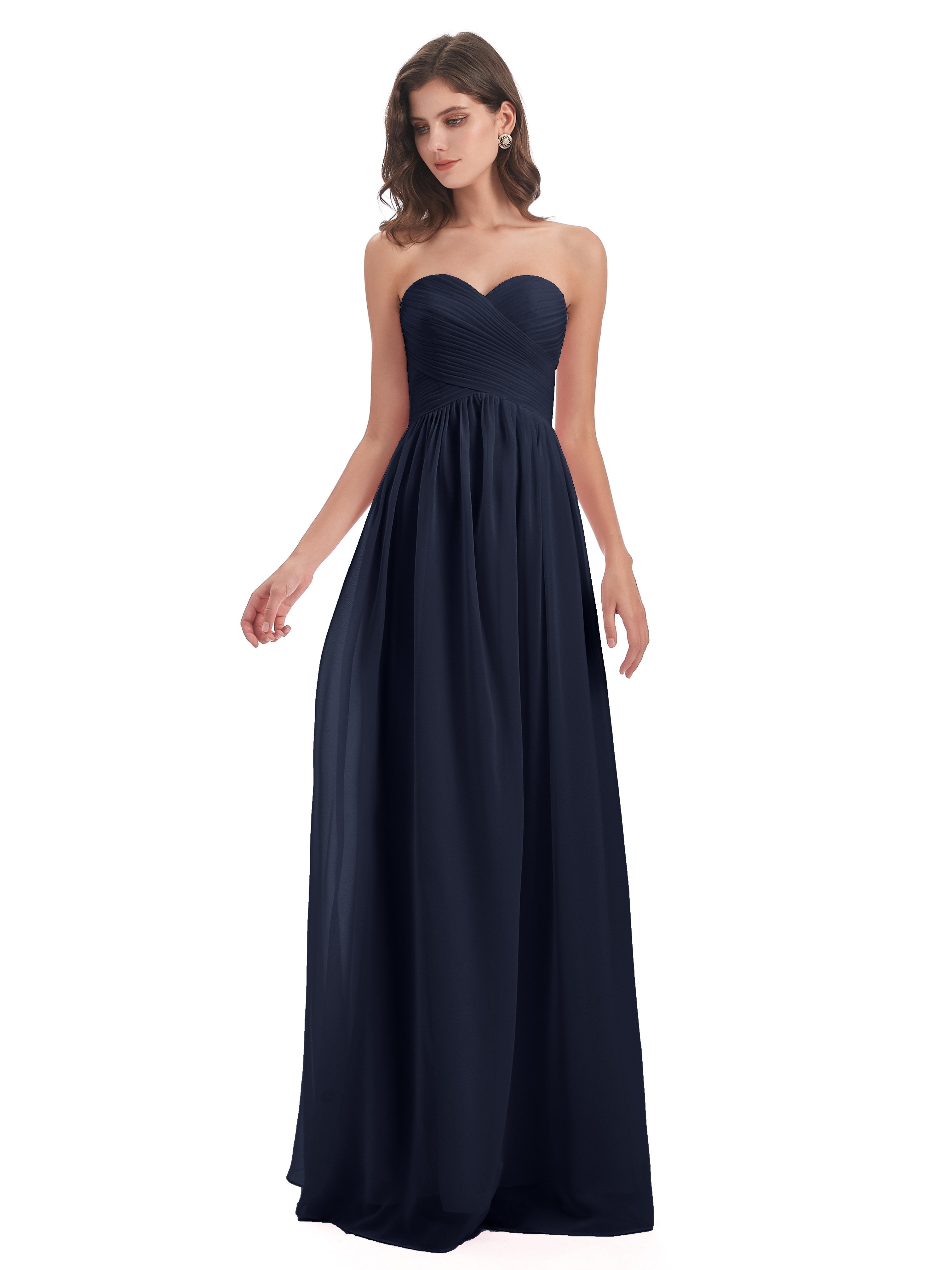 Sunny Floor Length Sweetheart Chiffon Bridesmaid Dresses