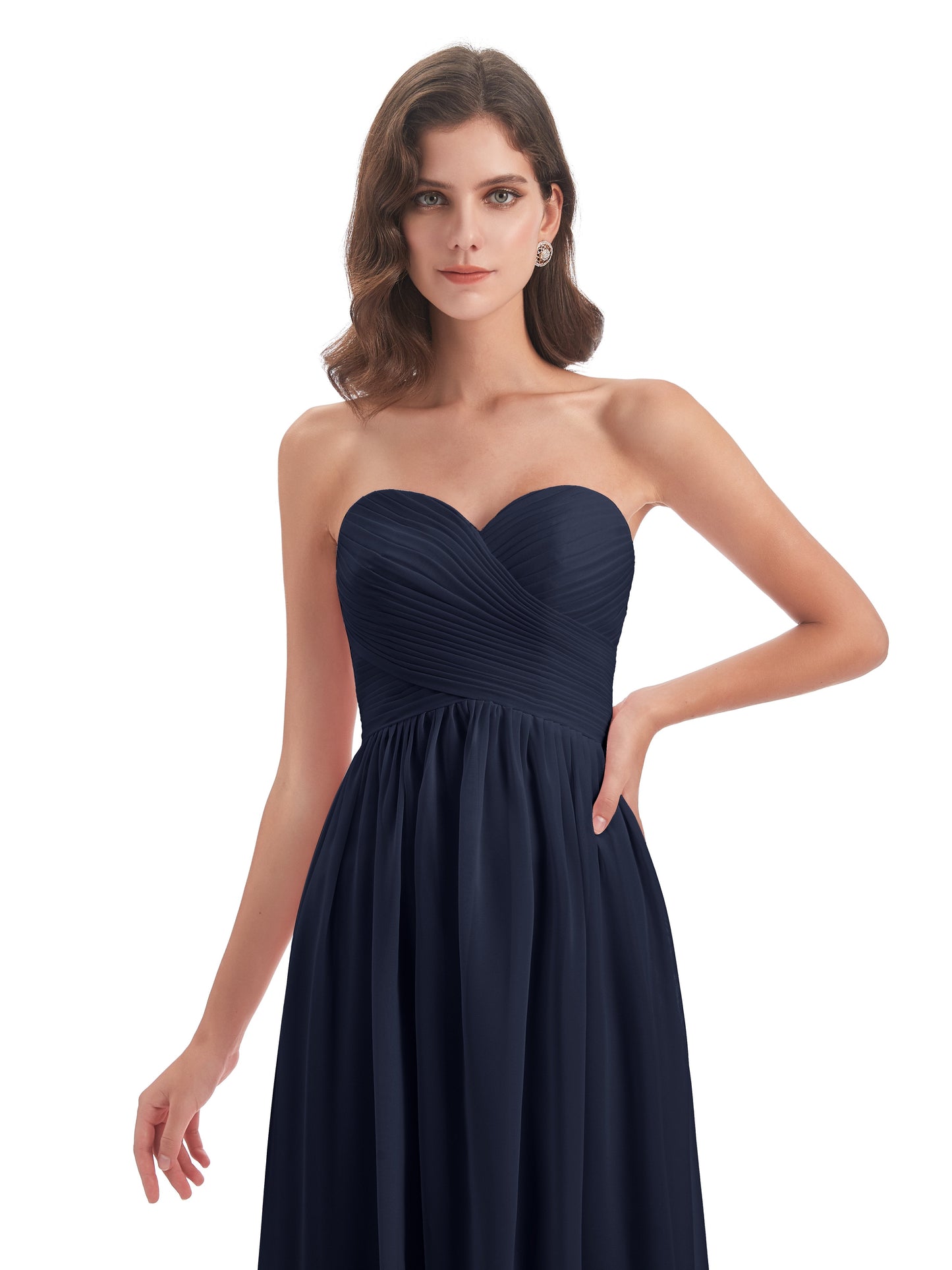 Sunny Floor Length Sweetheart Chiffon Bridesmaid Dresses