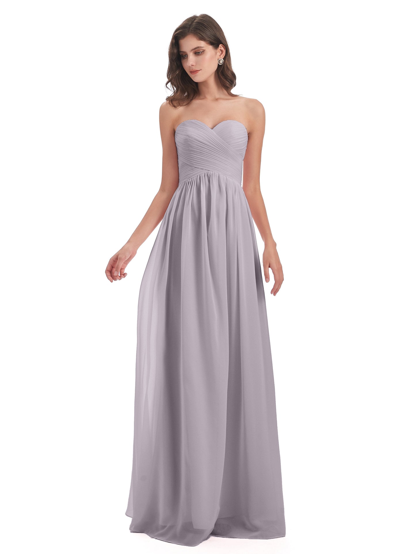Sunny Floor Length Sweetheart Chiffon Bridesmaid Dresses