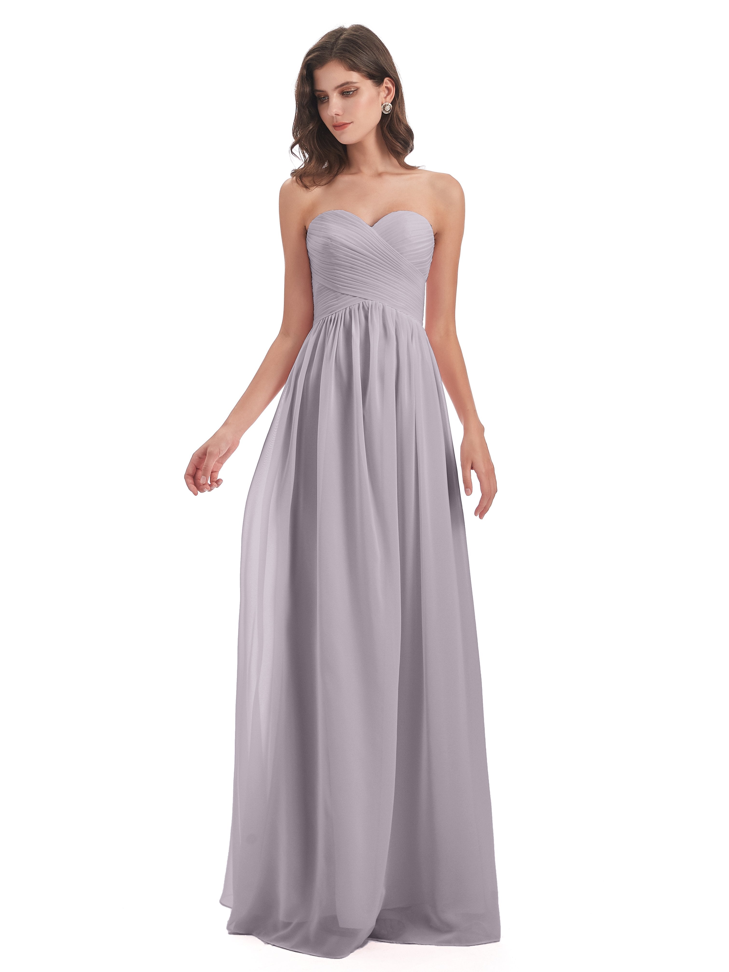 Sunny Floor Length Sweetheart Chiffon Bridesmaid Dresses