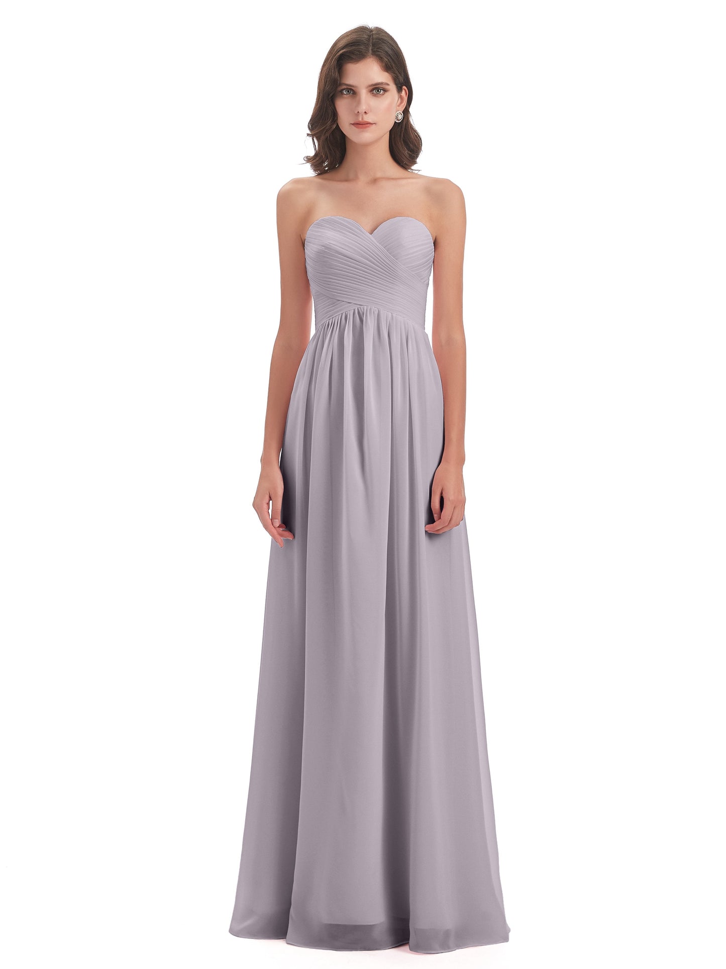 Sunny Floor Length Sweetheart Chiffon Bridesmaid Dresses