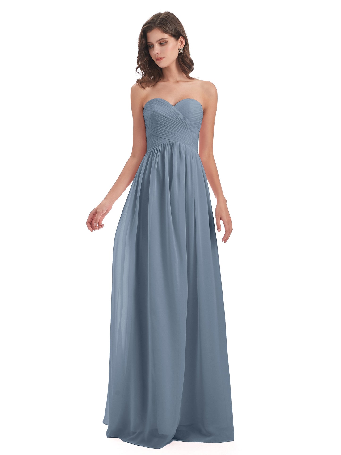 Sunny Floor Length Sweetheart Chiffon Bridesmaid Dresses