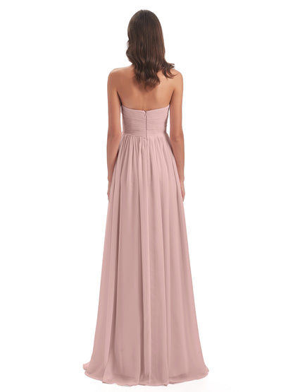 Sunny Floor Length Sweetheart Chiffon Bridesmaid Dresses