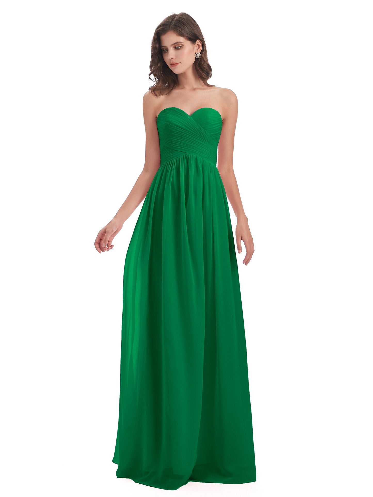 Sunny Floor Length Sweetheart Chiffon Bridesmaid Dresses