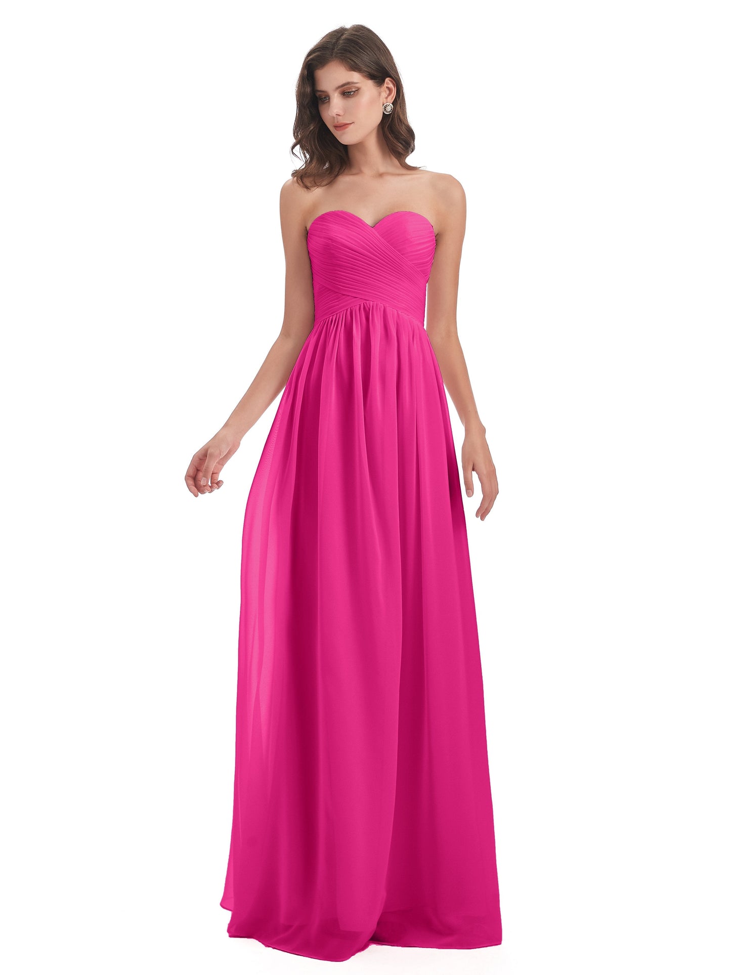 Sunny Floor Length Sweetheart Chiffon Bridesmaid Dresses
