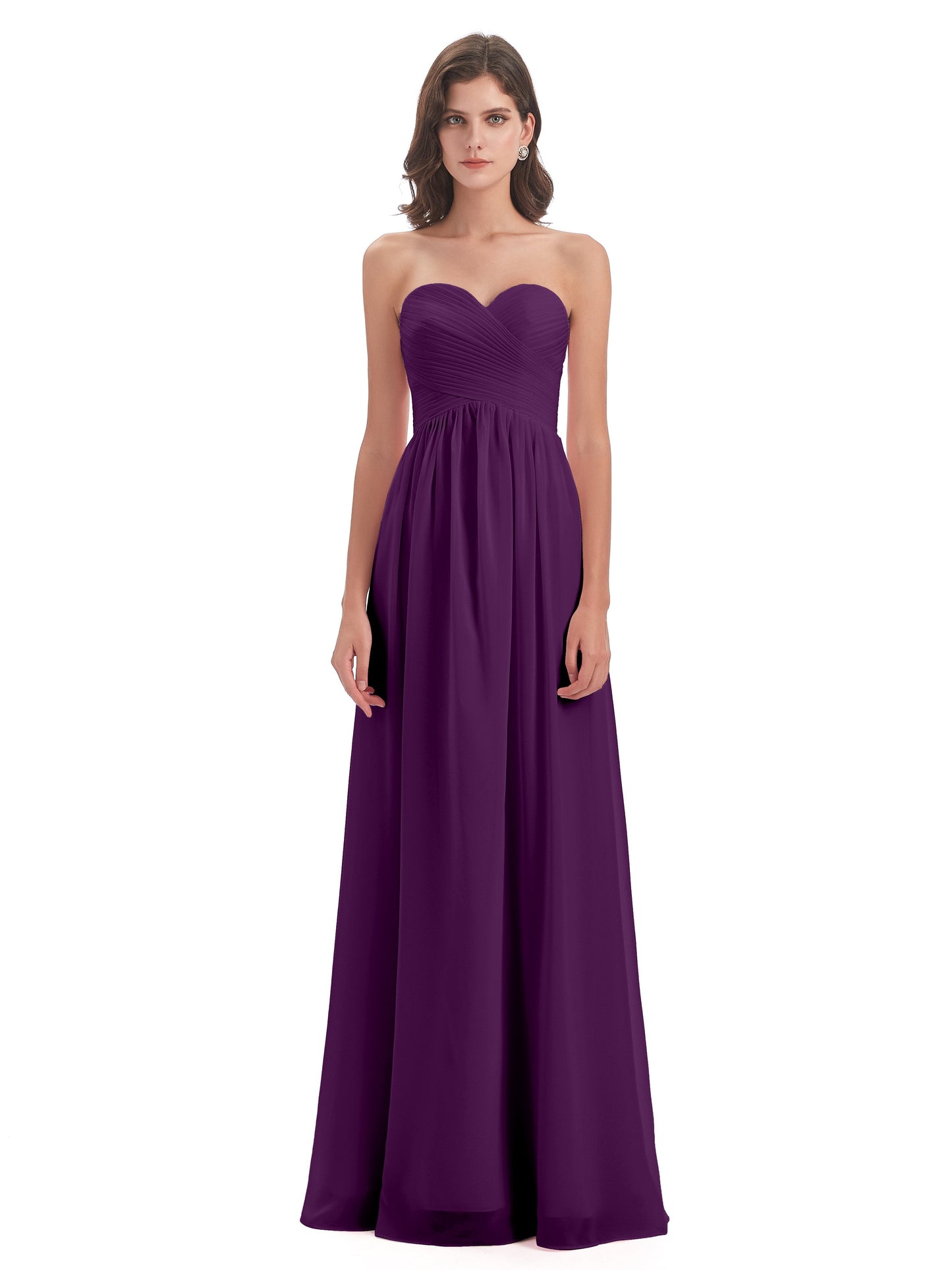 Sunny Floor Length Sweetheart Chiffon Bridesmaid Dresses