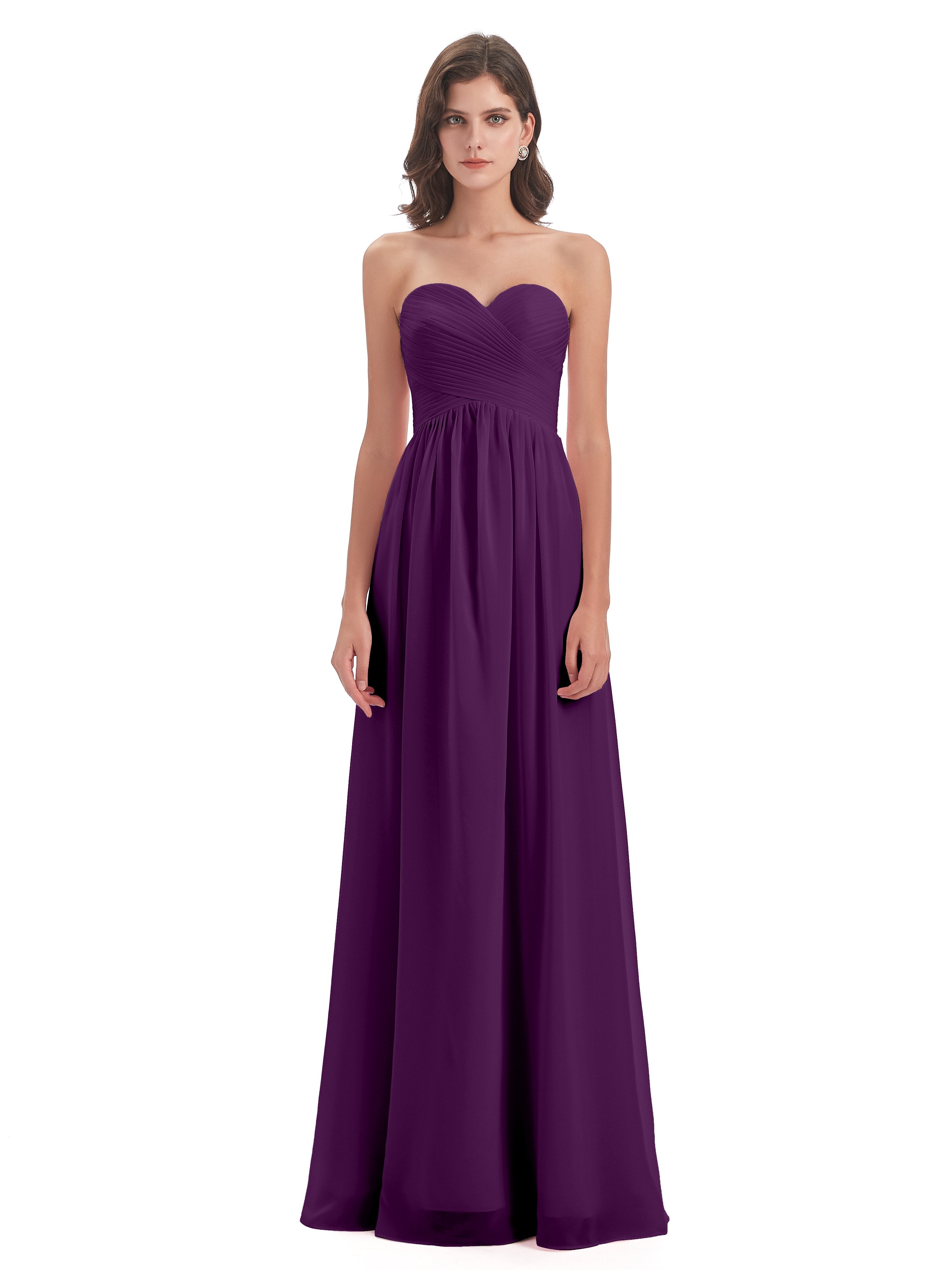 Sunny Floor Length Sweetheart Chiffon Bridesmaid Dresses