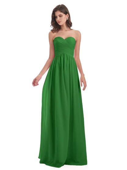 Sunny Floor Length Sweetheart Chiffon Bridesmaid Dresses