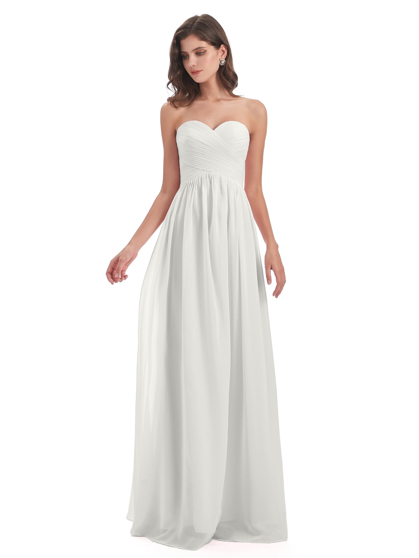 Sunny Floor Length Sweetheart Chiffon Bridesmaid Dresses