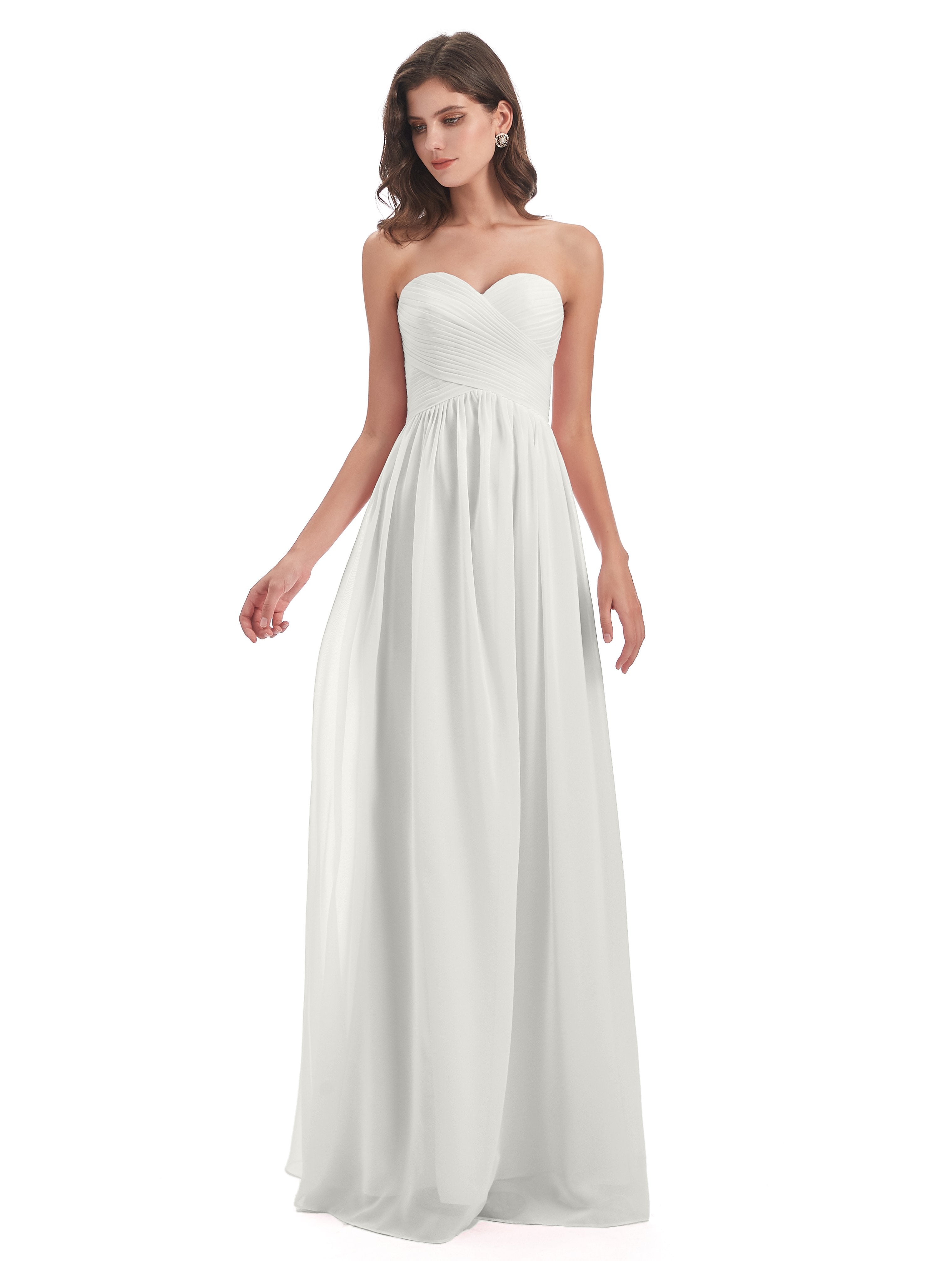 Sunny Floor Length Sweetheart Chiffon Bridesmaid Dresses
