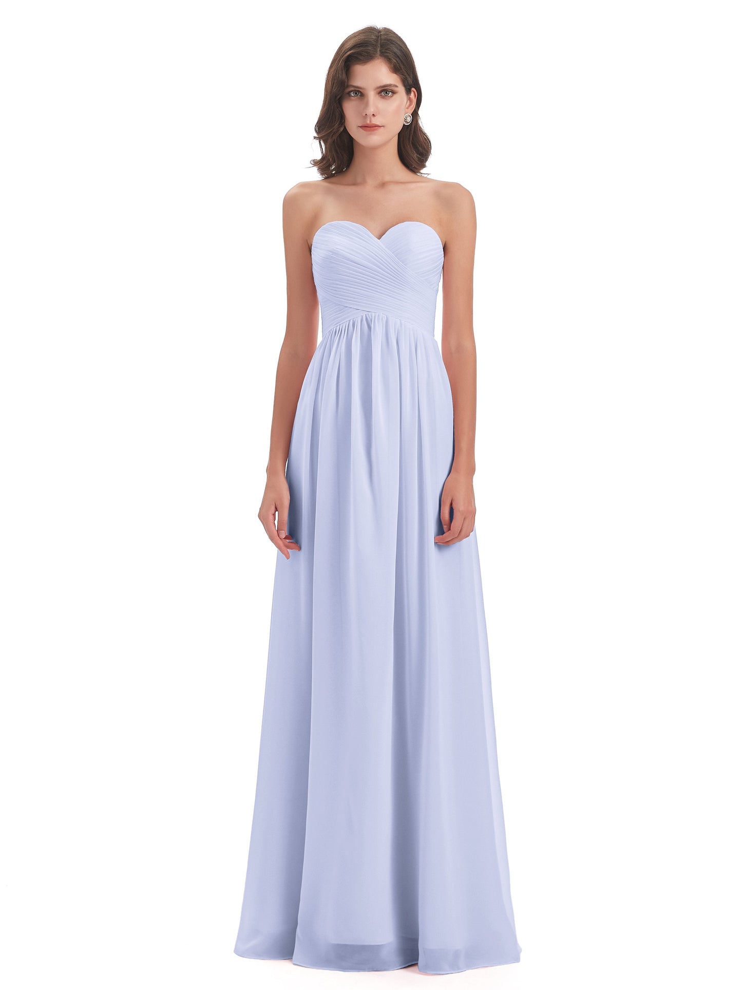 Sunny Floor Length Sweetheart Chiffon Bridesmaid Dresses