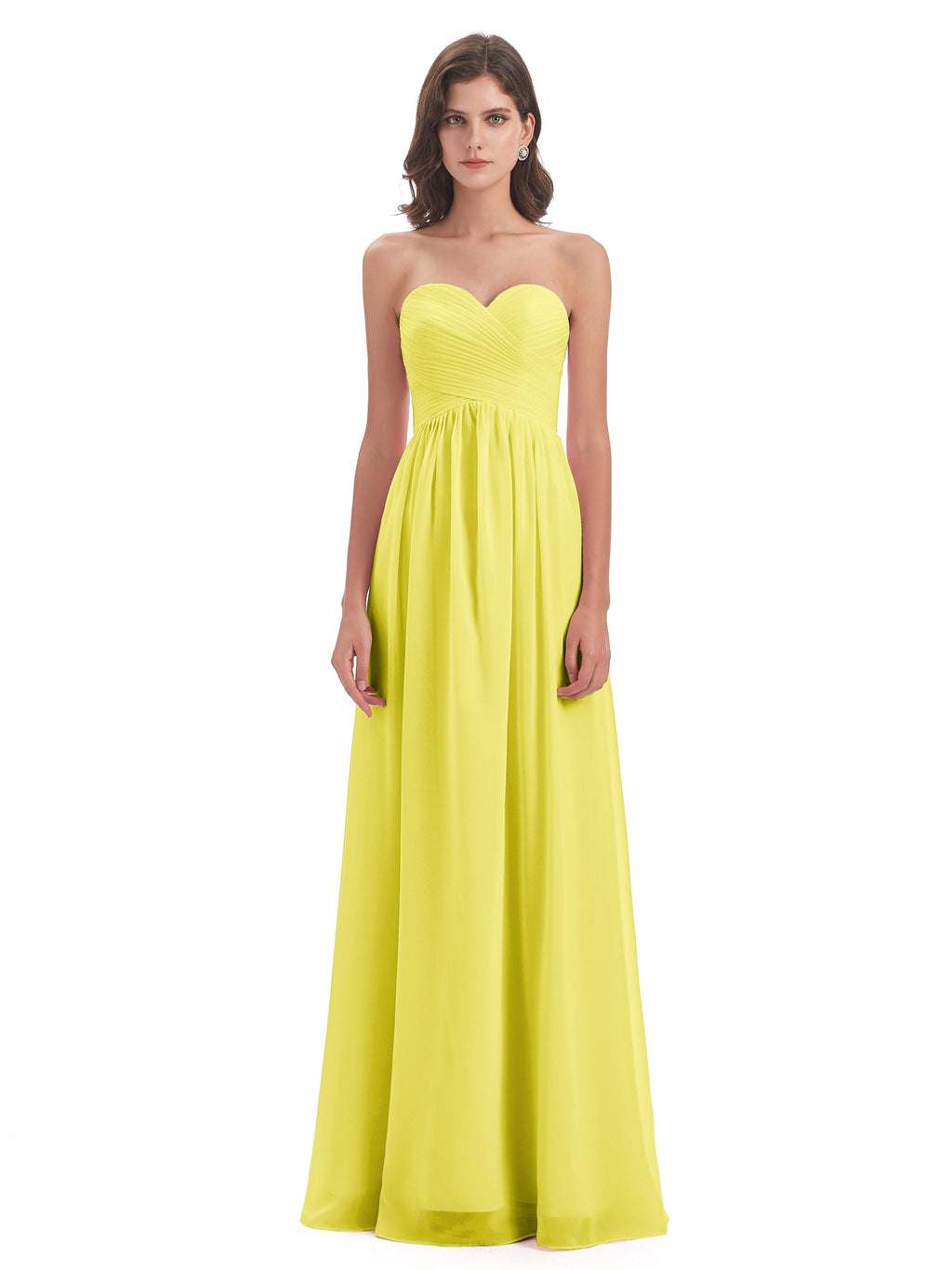 Sunny Floor Length Sweetheart Chiffon Bridesmaid Dresses