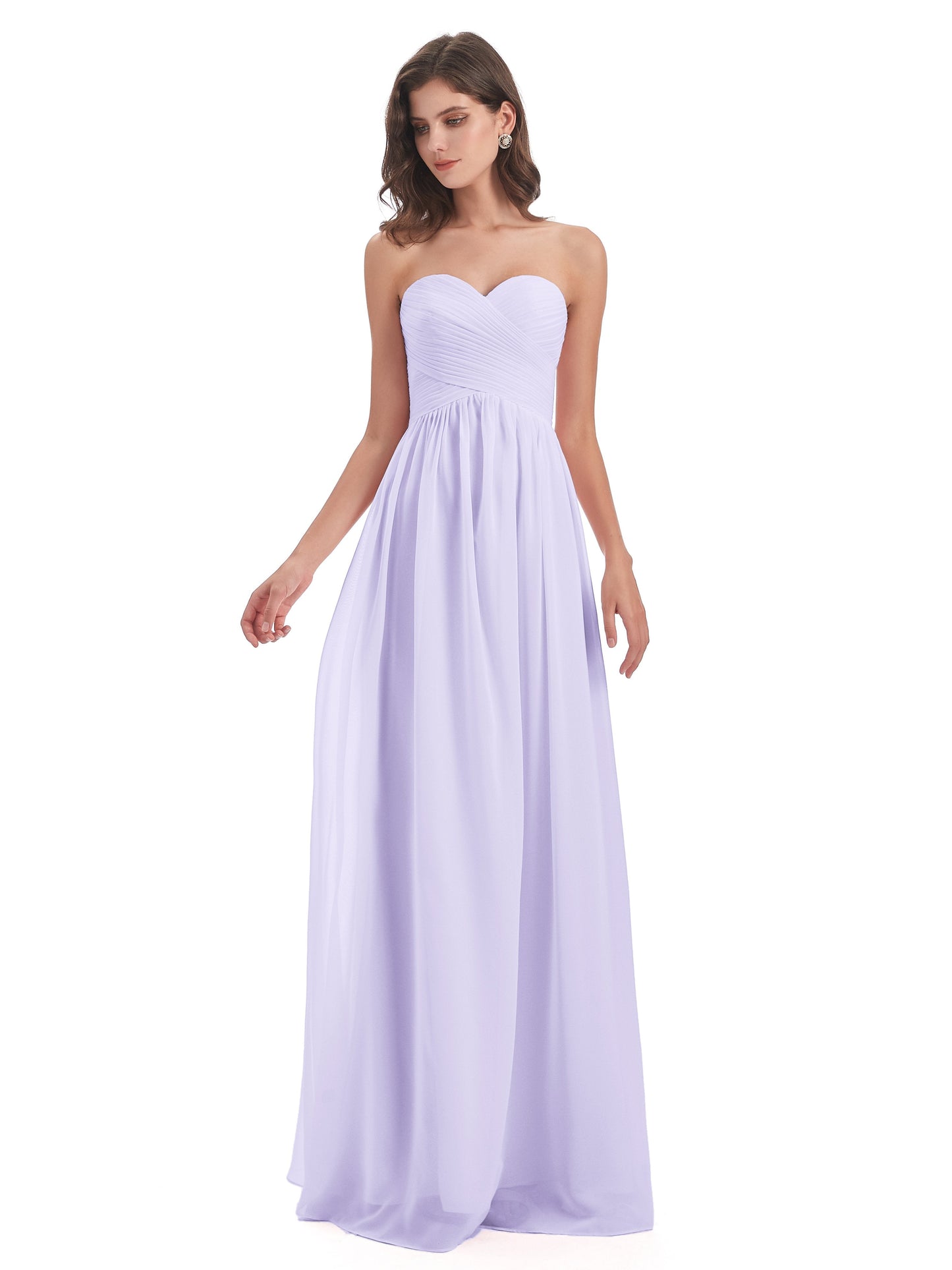 Sunny Floor Length Sweetheart Chiffon Bridesmaid Dresses