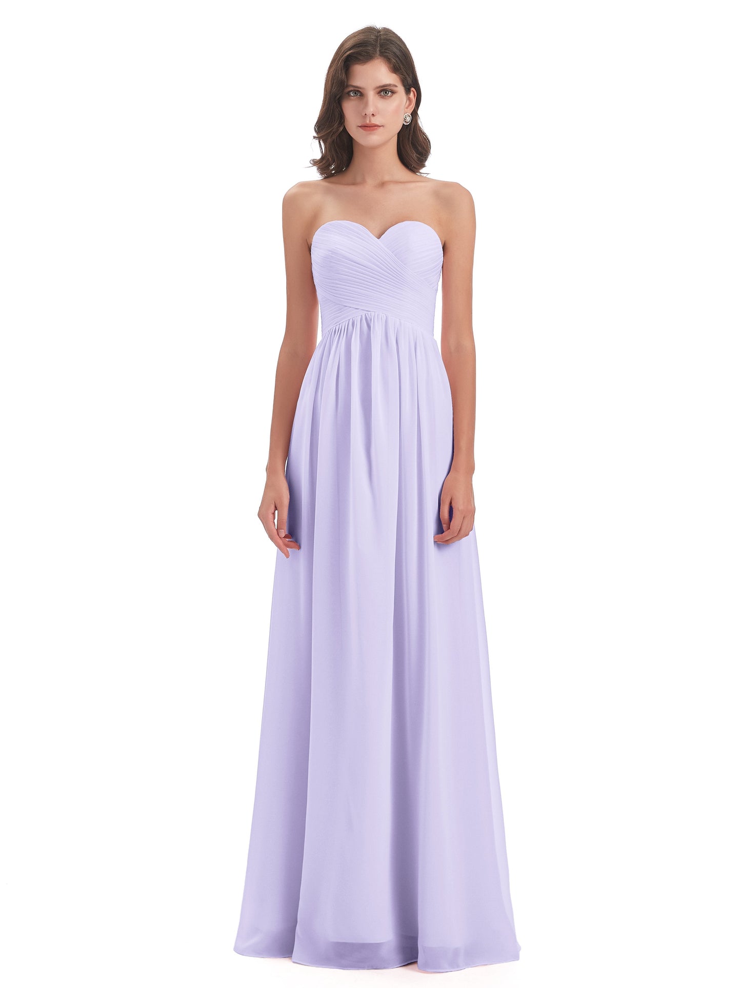 Sunny Floor Length Sweetheart Chiffon Bridesmaid Dresses
