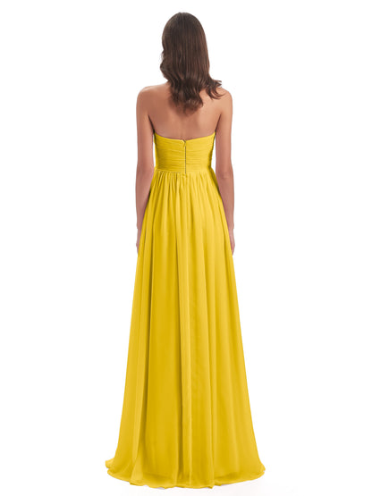 Sunny Floor Length Sweetheart Chiffon Bridesmaid Dresses
