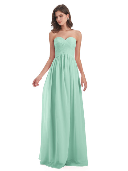 Sunny Floor Length Sweetheart Chiffon Bridesmaid Dresses
