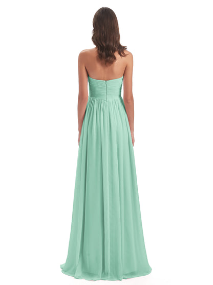 Sunny Floor Length Sweetheart Chiffon Bridesmaid Dresses