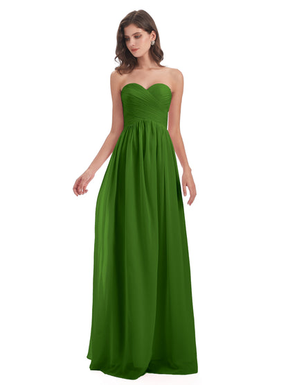 Sunny Floor Length Sweetheart Chiffon Bridesmaid Dresses