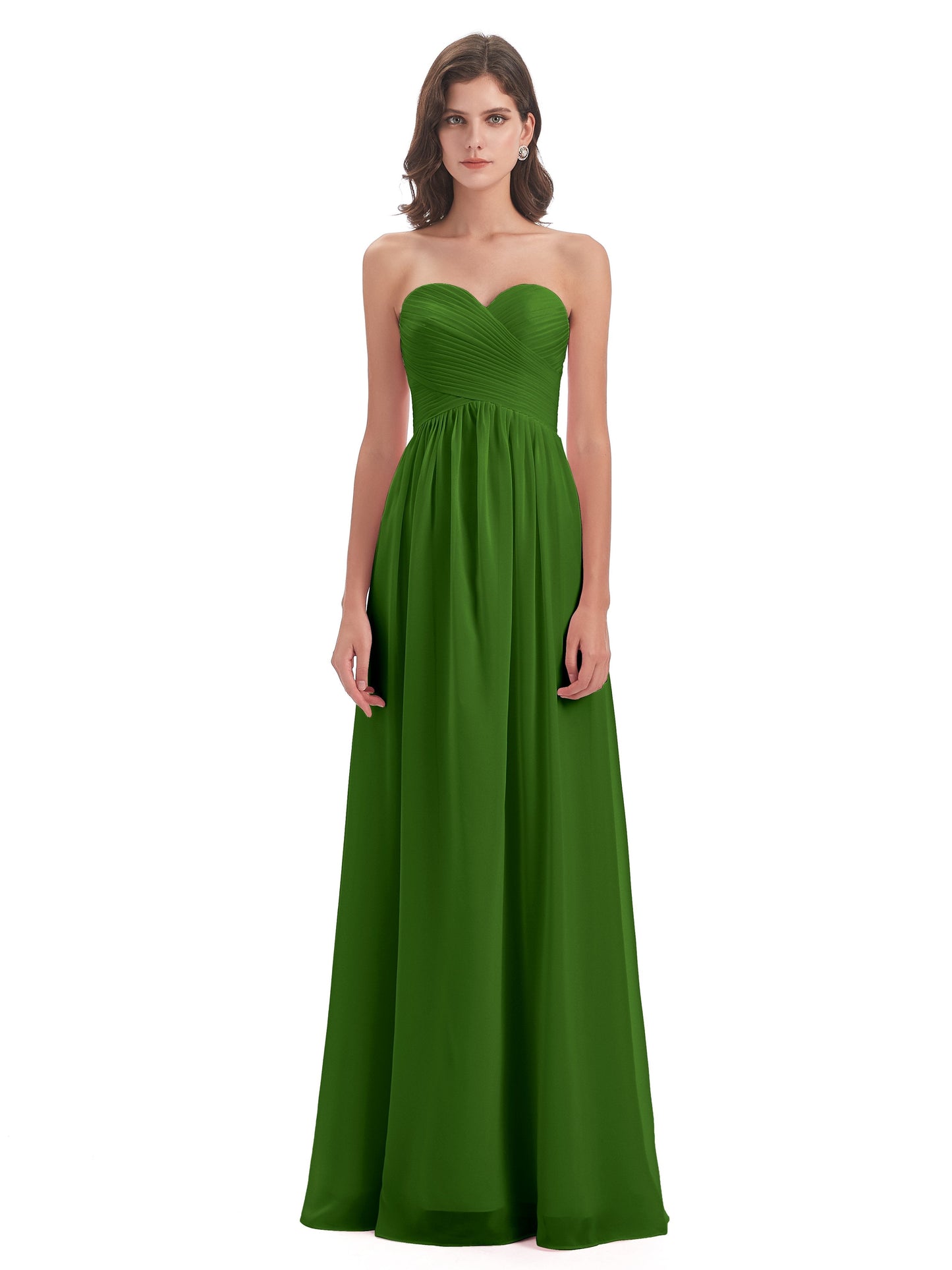 Sunny Floor Length Sweetheart Chiffon Bridesmaid Dresses