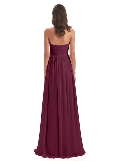 Sunny Floor Length Sweetheart Chiffon Bridesmaid Dresses