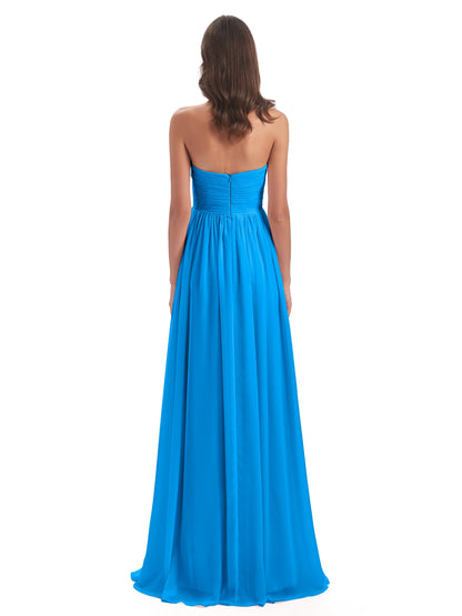 Sunny Floor Length Sweetheart Chiffon Bridesmaid Dresses