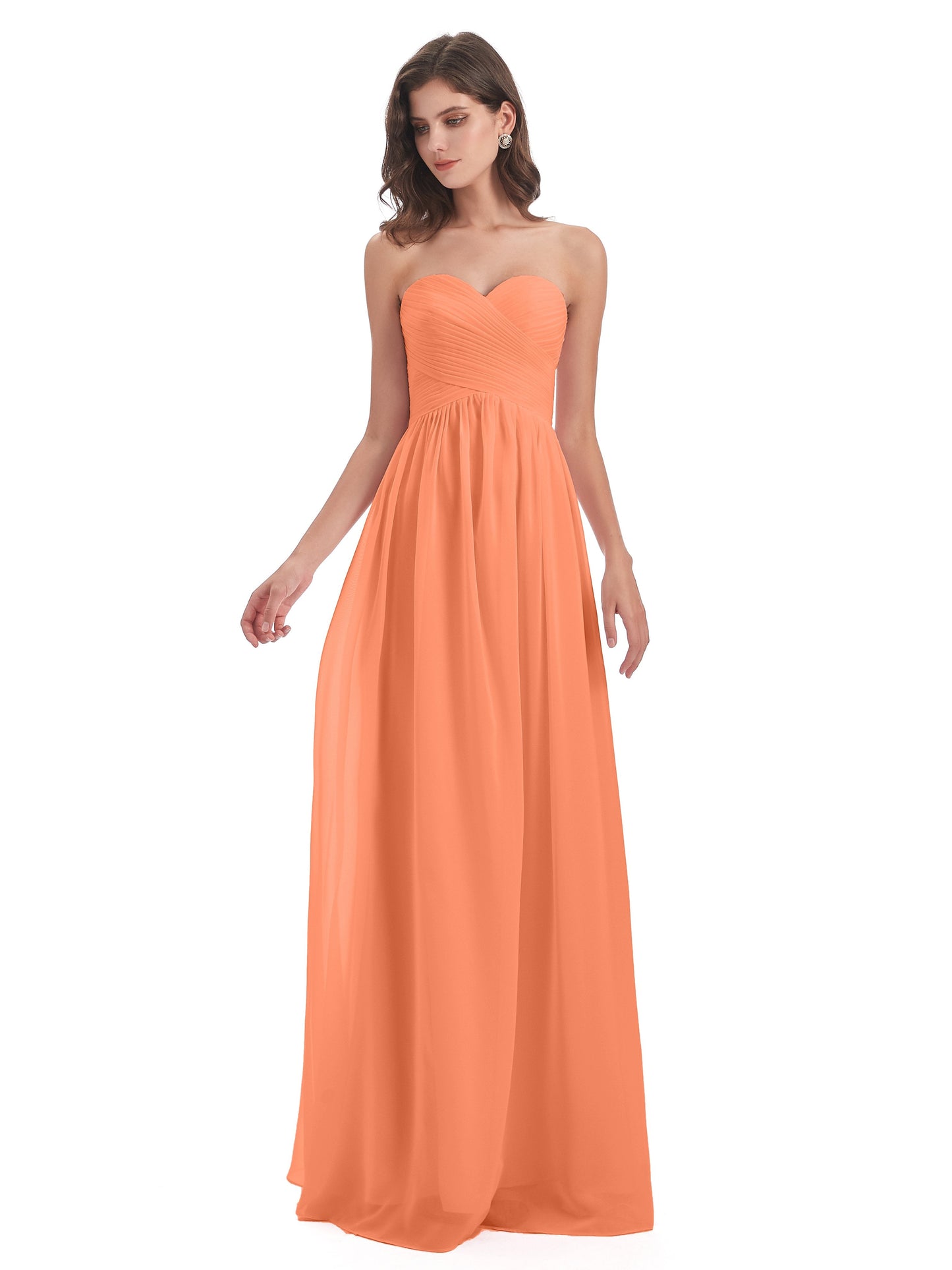 Sunny Floor Length Sweetheart Chiffon Bridesmaid Dresses