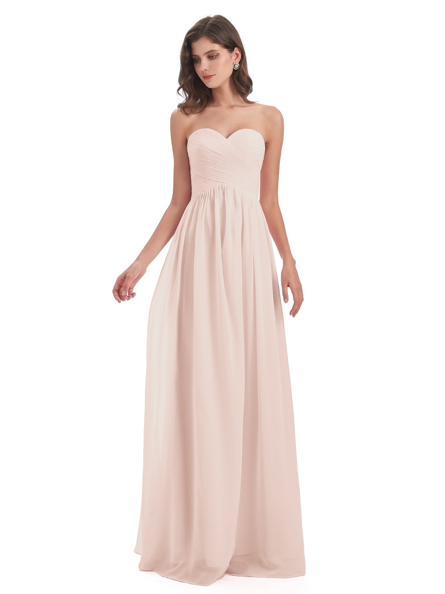Sunny Floor Length Sweetheart Chiffon Bridesmaid Dresses