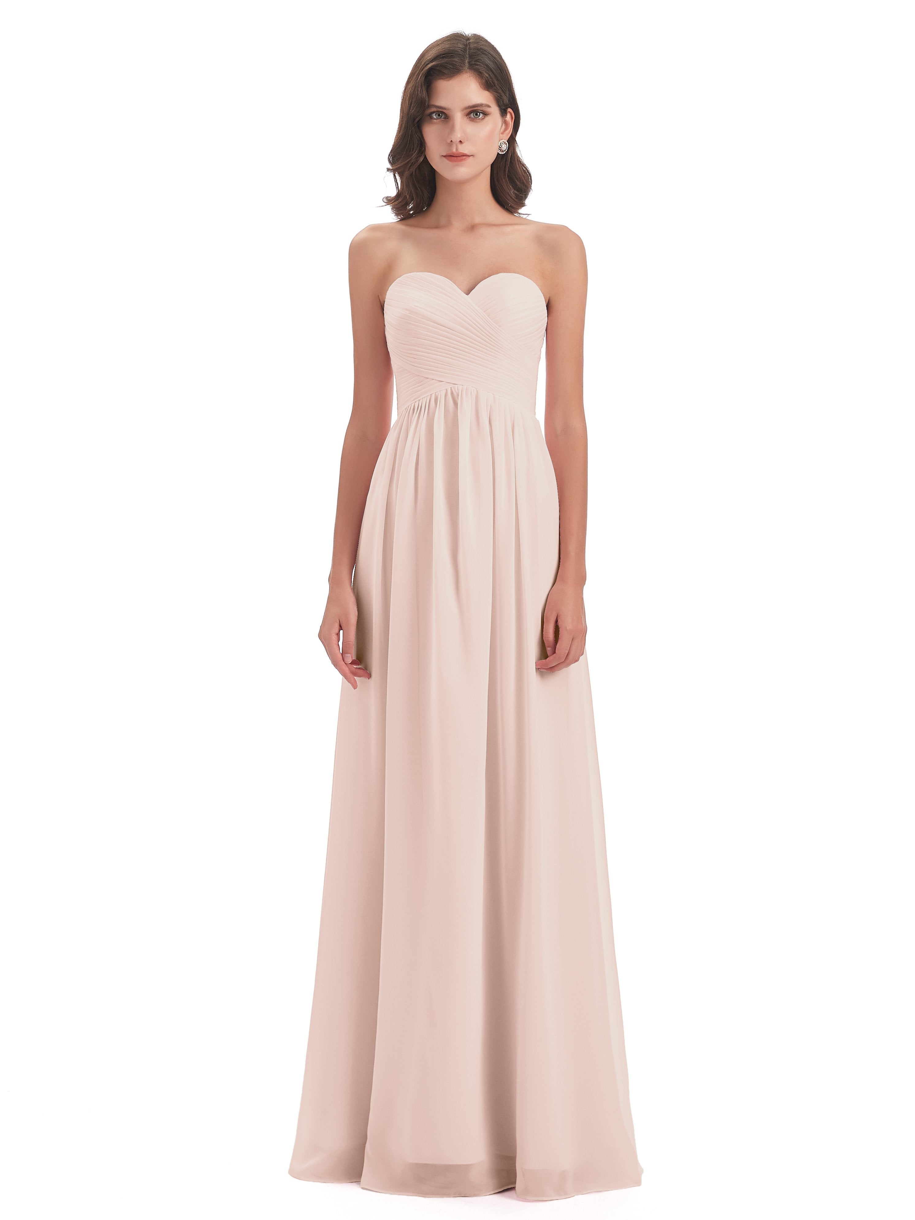 Sunny Floor Length Sweetheart Chiffon Bridesmaid Dresses