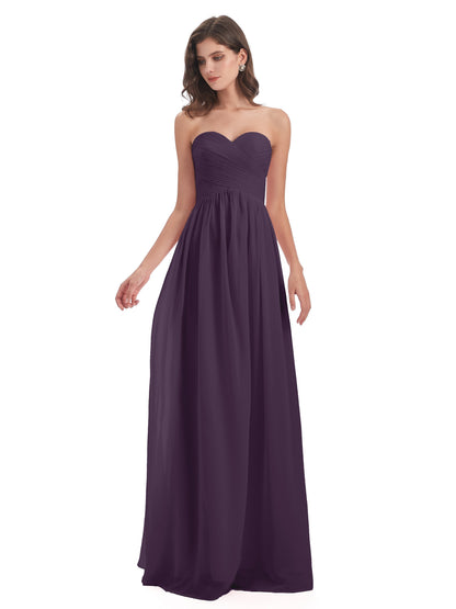 Sunny Floor Length Sweetheart Chiffon Bridesmaid Dresses